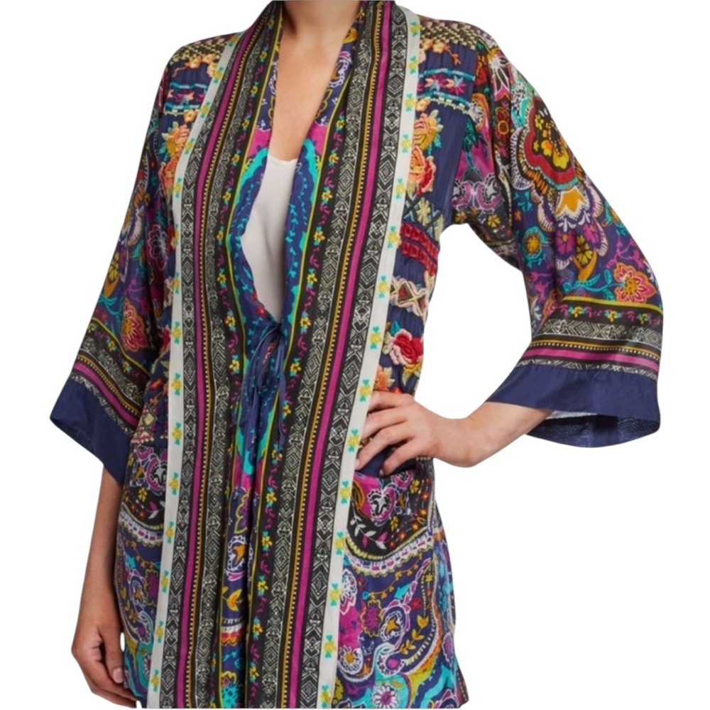 Johnny Was Heavily Embroidered Hannah Kimono Jacket Nwt
